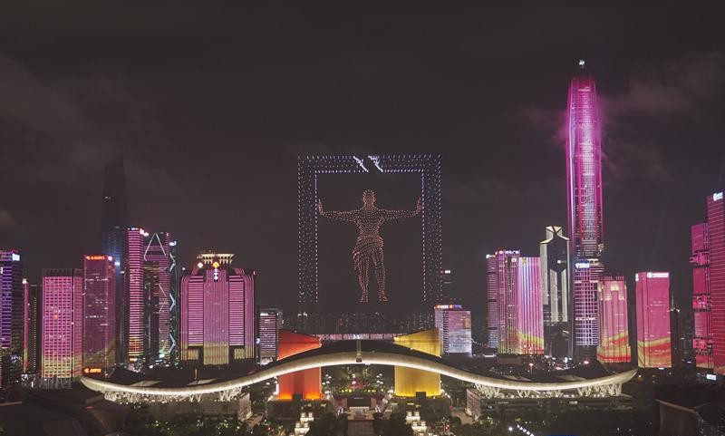 深圳用燈光點亮建黨百年“中國紅”_豐朗光電